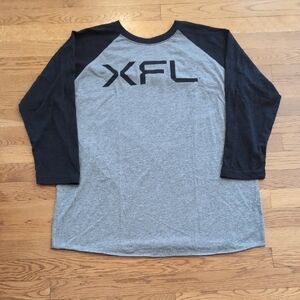 Gray and Black Men's Short Sleeve Tee XFL